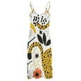 thumbnail image 6 of Leopard Print Women's Summer Dresses 2025 Beach Casual Sleeveless Floral Print Tank Loose Sundress, 6 of 8