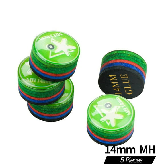 CRICAL Rainbow Tip Billiards Tips 5pcs MH 14mm Pool Cue Tip Snooker Cue Tip Billiard Cue Head Billiard Accessory
