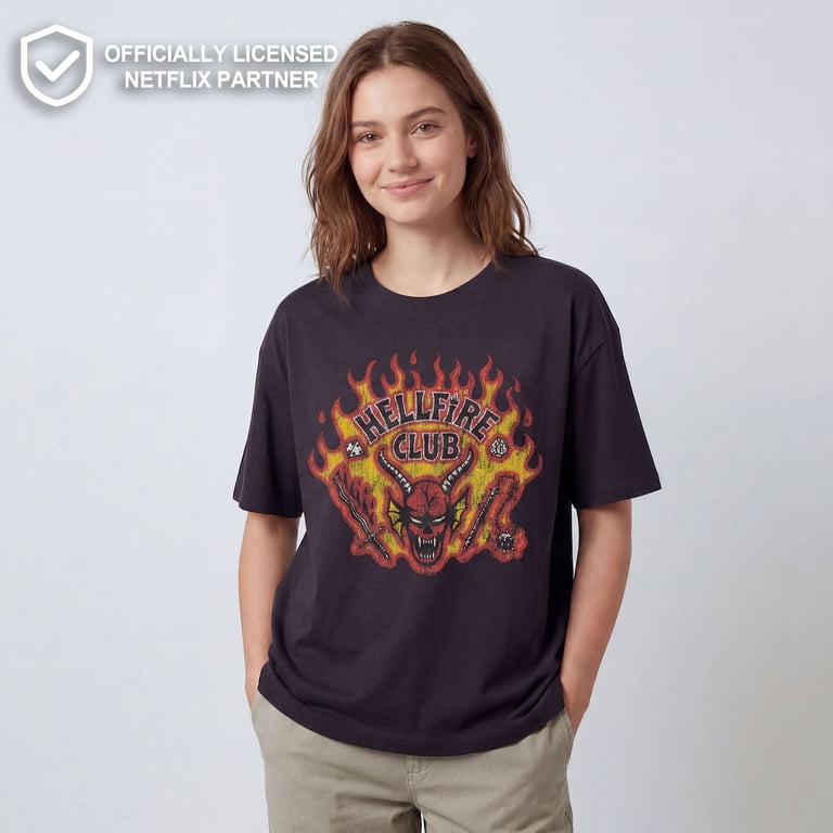 Netflix Junior's Stranger Things Distressed Hellfire Club Flame