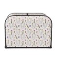 thumbnail image 2 of Uemuo Purple Flower Rabbit Print Toaster Cover 4 Slice, Small Kitchen Appliance Covers, Toaster Oven Cover with Loop, Bread Machine Cover Dust Cover Protection, 2 of 7