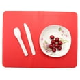 thumbnail image 6 of Aspire 4PCS Thickened Non-Slip Heat-Resistant Silicone Placemats Cutting Hot Mats Tablemats-Red, 6 of 6
