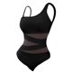 thumbnail image 5 of Trajes de baño de una pieza para mujer, traje de baño de bikini con tirantes y espalda descubierta de color liso para mujer, 5 of 5