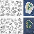 thumbnail image 1 of Embroidery Stabilizer, Washable Water Soluble Tear-Off Stabilizer, 50 Pack Flower Pattern Machine Embroidery Stabilizer For Hand Sewing DIY Projects, 1 of 1