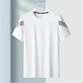 thumbnail image 3 of Plus Size T Shirts For Men Quick Drying Short Sleeved Thin Fitness Workout Running T Shirt Spring Summer Tee Shirt Tops, 3 of 4