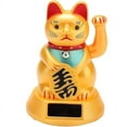 thumbnail image 1 of Gato De La Suerte Dorado Con Energía Solar Que Da La Bienvenida Que Agita El Brazo Haciendo Señas A La Fortuna Y La Salud, 1 of 5