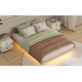 thumbnail image 5 of DreamBuck Floating Bed Frame Full, Wood Floating Bed Frame with LED Lights, Modern Full Bed Frame with Wood Slat Support, Platform Bed Frame for Girls, Boys, Adults, No Box Spring Needed, 5 of 9