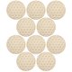 thumbnail image 4 of 10pcs Wooden Drink Coaster Cup Carving Coaster Round Cup Mats Tableware Cushion, 4 of 4