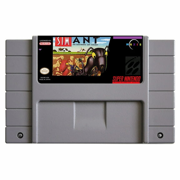 SNES Games Cartridge SimAnt - The Electronic Ant Colony