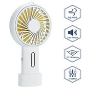 Handheld Fan Portable,Mini Hand Held Fan With Usb Rechargeable Battery,3 Speed Personal Desk Table Fan With Base,Operated Small Makeup Eyelash Fan For Women Girls Kids Outdoor