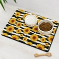 thumbnail image 3 of Sunflower Print Pet Feeding Mat, Durable Waterproof Absorbent Non-Slip Dog Food Mat Quick Dry, 3 of 7