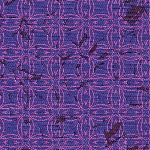 Ahgly Company Indoor Square Patterned Purple Plum Purple Area Rugs, 4' Square