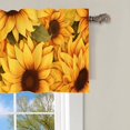 thumbnail image 5 of 1 Panel Vintage Sunflower Kitchen Valance Curtains for Windows, Yellow Floral Fine Garden Window Treatment Rod Pocket Drapes Valances for Bathroom, 54" X 18", 5 of 6
