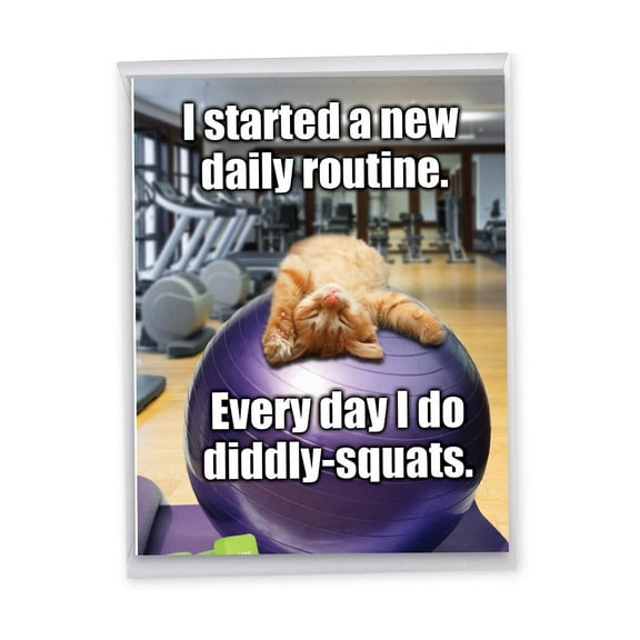 1 Jumbo Funny Retirement Card with Envelope (8.5 x 11 Inch) - Diddly Squats Retirement J3955RTG-US