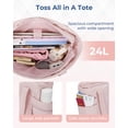 thumbnail image 2 of Bolsa de mano BAGSMART Puffer Carry On Tote 24 L para mujer, color rosa, 2 of 6