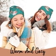 thumbnail image 4 of Picia Funny Christmas Deer Pattern Knitted Beanie Hat for Men and Women , Unisex Winter Warm Stretchy Knit Cap Thick Fisherman Beanies Cuffed Plain Skull Caps, 4 of 6