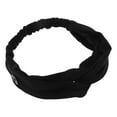 thumbnail image 6 of Unique Bargains 1 Pc Button Stripe Elastic Headwrap for Women Black, 6 of 6