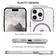 thumbnail image 5 of ELEHOLD for iPhone 16 Plus Magnetic Case,Compatible with Mag Safe Accessories, Not-Yellowing Hard Transparent Back Slim Shockproof Protective Case for iPhone 16 Plus,Gray, 5 of 8