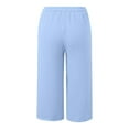 thumbnail image 5 of Pants for Women Casual Trouser with Pocket Linen Women Day Wear Softball Training Pants Running Sweatpants for Short Beach Silk Harem Satin Yoga Pant Casual Sky Blue M, 5 of 5