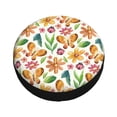thumbnail image 2 of ZNDUO Watercolor Flower Plants Pattern Spare Tire Cover, Universal Spare Tire Wheel Covers 17 inch, 2 of 8