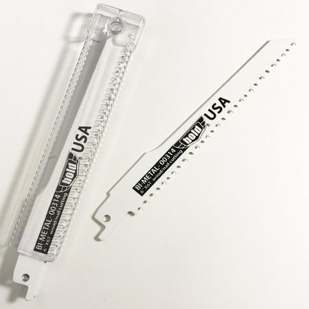 

Bold 00314 USA Made Bi-Metal 6 x 6 TPI Wood and Nail Cutting Reciprocating Saw Blades 5-count