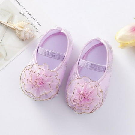 

Newborn Baby Lovely Lace Flower Princess Crib Shoes Soft Sole Girl Anti-slip Shoes