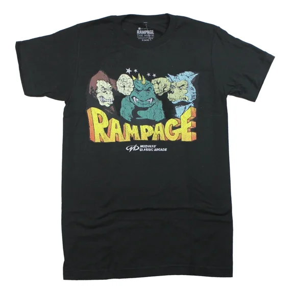 RARE Rampage Adult New T-Shirt - Classic Distressed Artwork of The Midway Great