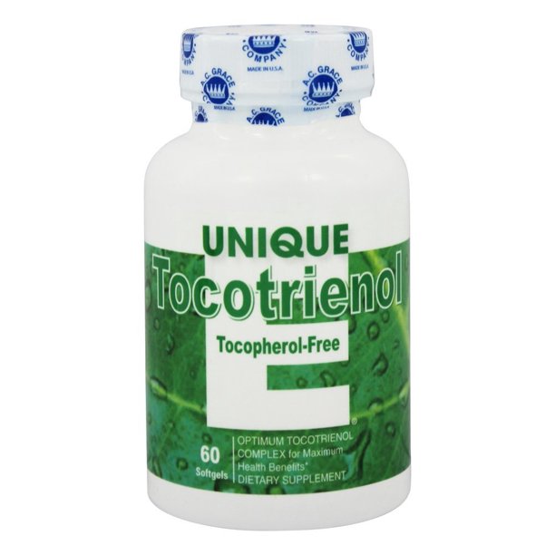 A.C. Grace Unique E Tocotrienol Complex Tocopherol Free 60 Capsules