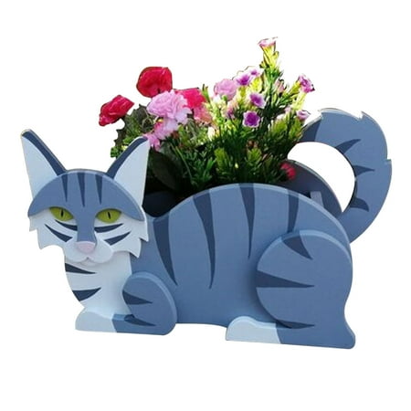 Dengmore Cute Cat Shape Garden Flower Pot Plant Planting Pot Garden Decoration for Home