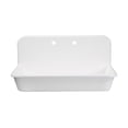 thumbnail image 5 of Gourmetier GKTA362119 Arcticstone 36-Inch Solid Surface White Stone Single Bowl Top-Mount Kitchen Sink with Backsplash and Strainer in Matte White, 5 of 8
