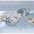 thumbnail image 3 of BedTreat Body Pillow with Printed Velvet Pillowcase, Fluffy Body Pillow for Adults, Removable cover, Sangay , Baritone Blue (20"x54"), 3 of 7