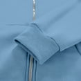 thumbnail image 4 of lulshou Hoodies for Women Solid Color Zip-Up Sweatshirt with Front Pockets Soft Long Sleeve Casual Hoodie Jacket, Light Blue, XL, 4 of 6