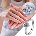 thumbnail image 3 of Anillo Brillante Zircon Angel Anillo Ajustable Abertura Europea y Anillo, 3 of 8