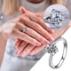 thumbnail image 3 of Anillo Brillante Zircon Angel Anillo Ajustable Abertura Europea y Anillo, 3 of 8