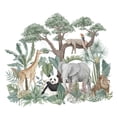 thumbnail image 4 of Pegatinas de pared de animales del bosque, calcomanías de pared de animales, papel tapiz de selva Tropical, decoración de pared para sala de estar y, 4 of 9
