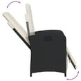 thumbnail image 3 of vidaXL 5 Piece Garden Dining Set with Cushions Black Poly Rattan, 3 of 5