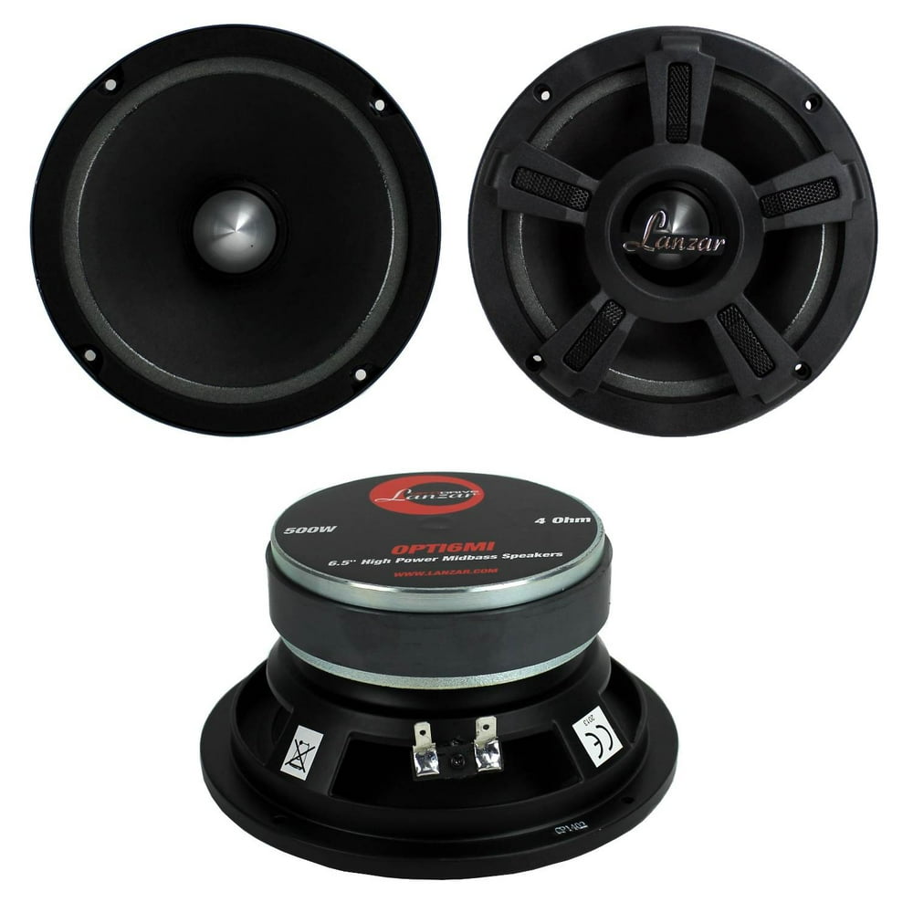 LANZAR OPTI6MI 6.5" 1500W Car Mid bass Mid Range Audio Power Speakers