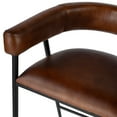 thumbnail image 3 of Butler Specialty Dallas Brown Leather And Iron Cushioned Bar Stool, 3 of 9