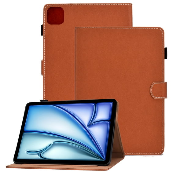 GSFY Case for 2024 iPad Air 11 Inch 6th Gen (M2), Smart PU Leather Wallet Stand Protective Book Case Auto Sleep Wake for iPad Air 11 6th/ iPad Air 10.9 4th &5th/ iPad Pro 11 (2018-2022), GX-Brown