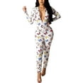 thumbnail image 1 of Pyjama une Pièce pour Femmes à Manches Longues, Tenue de Nuit, Combinaison, 1 of 5