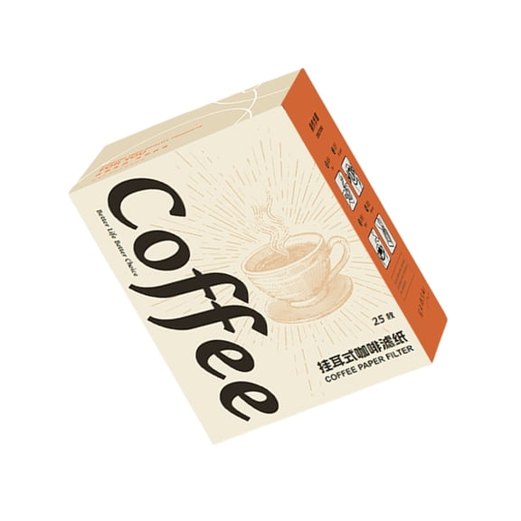 25/50pcs Disposable Coffee Filter Paper Bag Hanging Ear Filter Bag Coffee Utensil