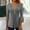 Gray, variant on Women's 3/4 Sleeve Tops Dressy Casual Business Work Blouses Office Shirts Purple XL