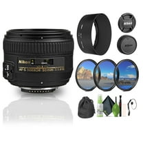 Nikon AF-S NIKKOR 50mm F/1.4G Auto Focus Lens   Cleaning Kit   3 Piece Filter Kit   Lens Cap