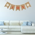 thumbnail image 4 of Gymnture christmas Banner Christmas Banner Party Burlap Xmas Banners Theme Flag Triangle Fabric Decoration Hanging Bunting Snowflake Joy, 4 of 10