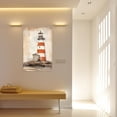 thumbnail image 3 of ZHONGYUTONG Farmhouse Canvas Wall Art Rustic Lighthouse Pictures Print Country Red White Tower Painting for Home Decor Framed (12.00" x 18.00"), 3 of 5