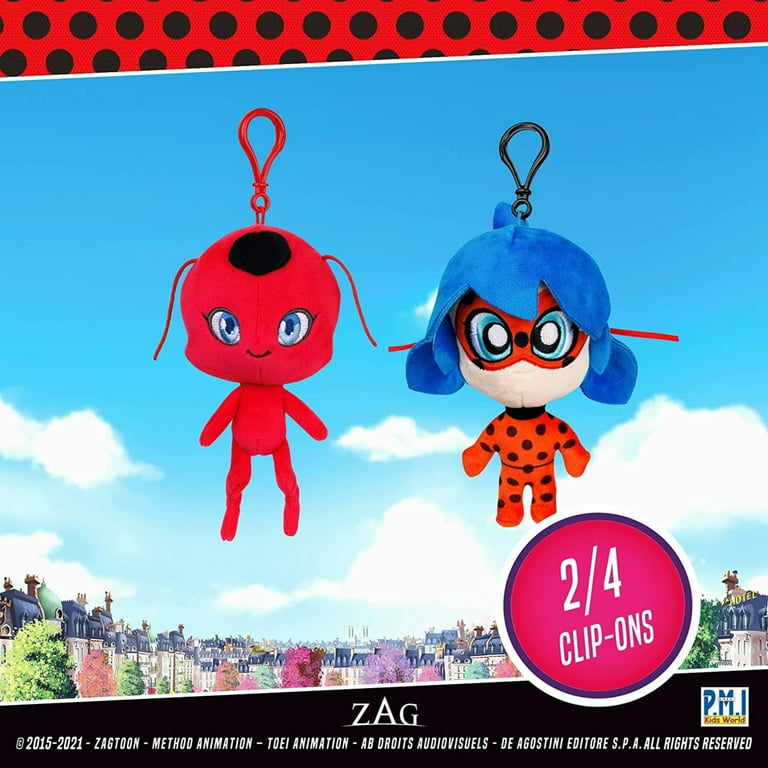 Miraculous Ladybug & Tikki Plush Clip-On Toys Backpack Charm 6 inch Characters Collectibles PMI International