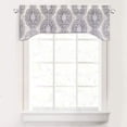 thumbnail image 3 of DriftAway Adrianne U Shape with Selfcord Lined Thermal Insulated Energy Saving Rod Pocket Window Curtain Single Swag Valance, 52" x 16" Plus 2" Header, Beige and Gray, 3 of 8