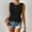 Black, variant on Women's Ruched Slim Fit Tank Top - Sleeveless Crewneck Casual Summer Basic Cami Shirt