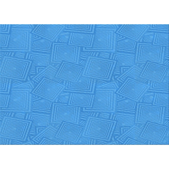 Ahgly Company Indoor Rectangle Patterned Neon Blue Area Rugs, 2' x 3'