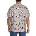 thumbnail image 3 of Gukieu Dachshund Dog Puppy Print Men's Short-sleeved Shirts, Button-down Pocket Shirts, T-shirts, Beach Vacation Travel Summer Clothing-Small, 3 of 5