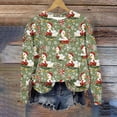 thumbnail image 2 of Women’s Vintage Animal Graphic Ugly Christmas Sweater Long Sleeve Crewneck Pullover Soft Cute Holiday Sweatshirt Casual Festive Top with Playful Xmas Print for Party Wear, 2 of 5